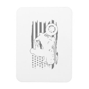 Patriotic Motorcycle Vintage American Flag Biker Magnet
