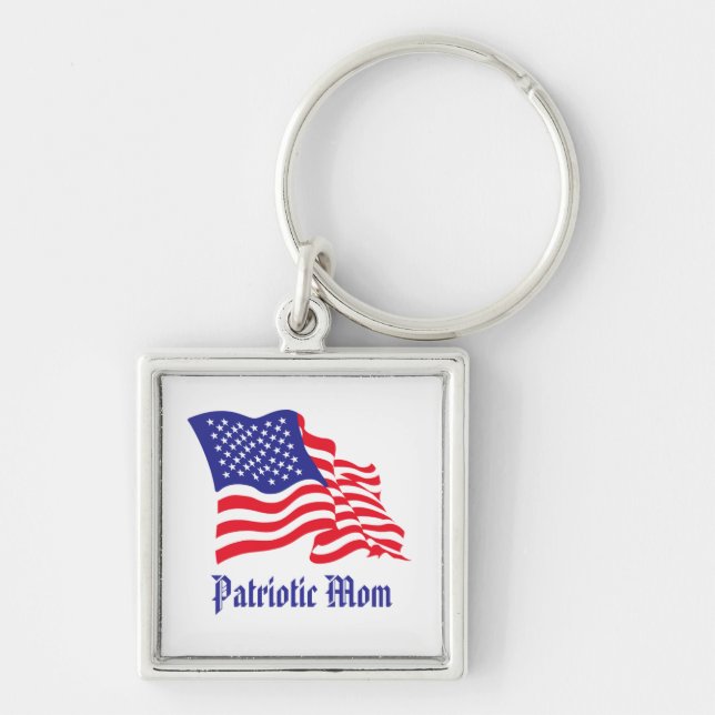 Patriotic Mum/Mother's Day Key Ring (Front)