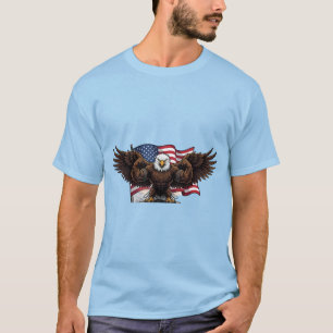 Patriotic Muscular Eagle USA Flag Men's T-Shirt