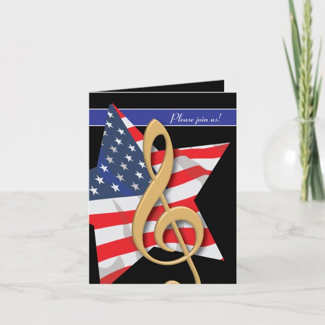 Patriotic Music Invitation (Front)