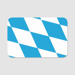 Patriotic name tag with flag of Bavaria, Germany