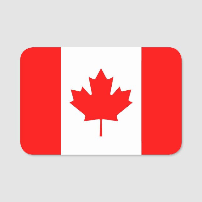 Patriotic name tag with flag of Canada (Front)