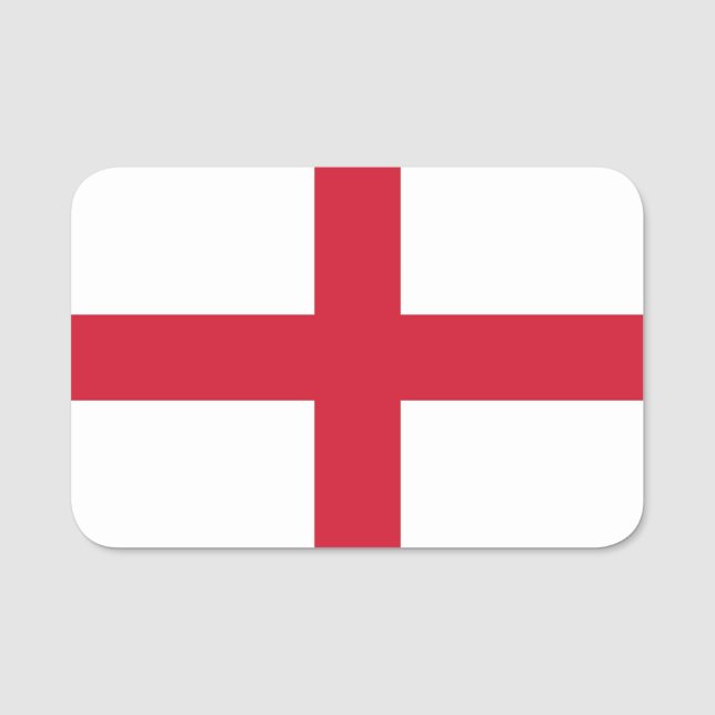 Patriotic name tag with flag of England (Front)