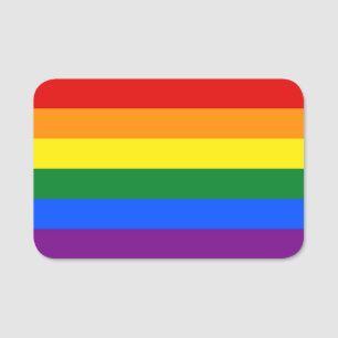Patriotic name tag with flag of LGBT