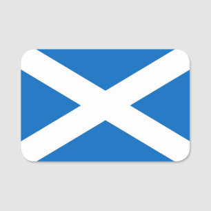 Patriotic name tag with flag of Scotland