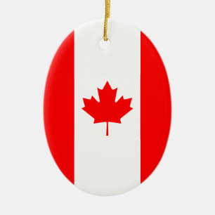 Patriotic National Flag of CANADA Ceramic Ornament