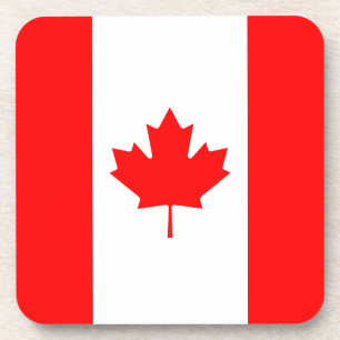 Patriotic National Flag of CANADA Coaster