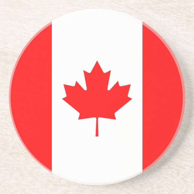 Patriotic National Flag of CANADA Coaster (Front)