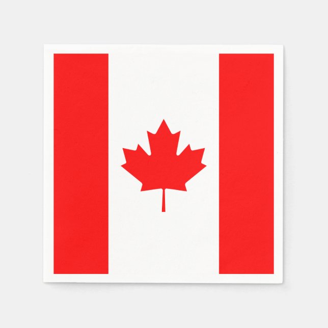 Patriotic National Flag of CANADA Napkin (Front)