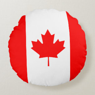Patriotic National Flag of CANADA Round Cushion