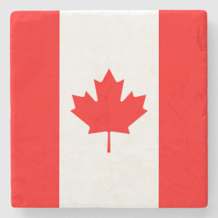 Patriotic National Flag of CANADA Stone Coaster