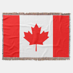 Patriotic National Flag of CANADA Throw Blanket