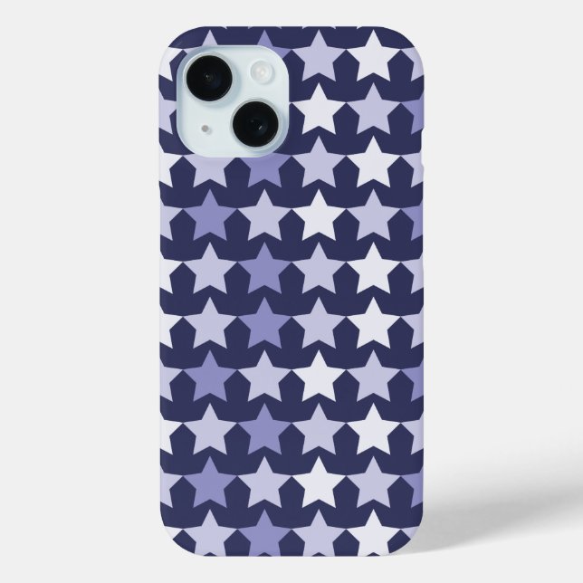 Patriotic Navy Blue Stars Case-Mate iPhone Case (Back)