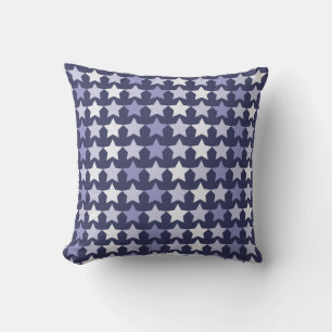 Patriotic Navy Blue Stars Cushion