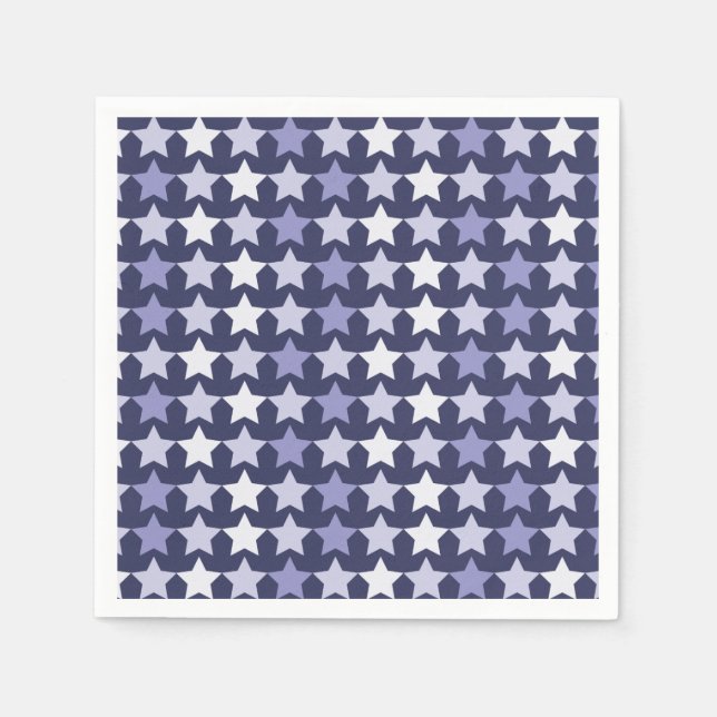 Patriotic Navy Blue Stars Napkin (Front)