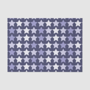 Patriotic Navy Blue Stars Tissue Paper