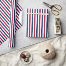 Patriotic Navy, Red And White Stripes American