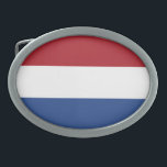 Patriotic Netherlands Flag Belt Buckle<br><div class="desc">Patriotic flag of Netherlands.</div>