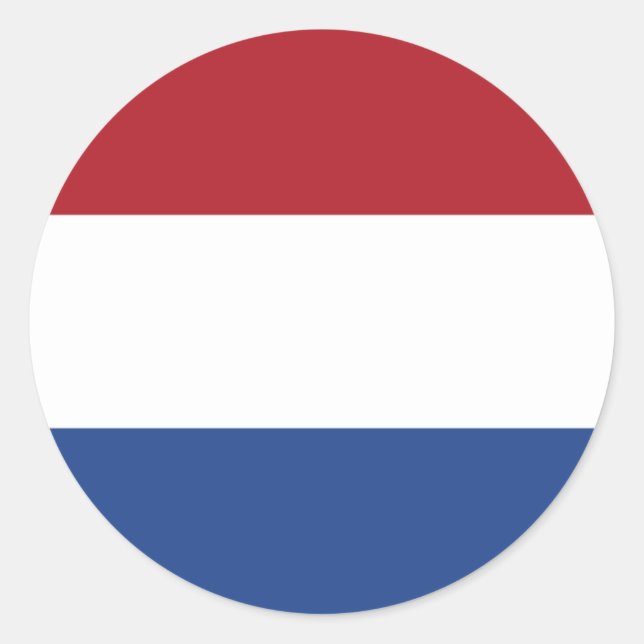 Patriotic Netherlands flag Classic Round Sticker (Front)