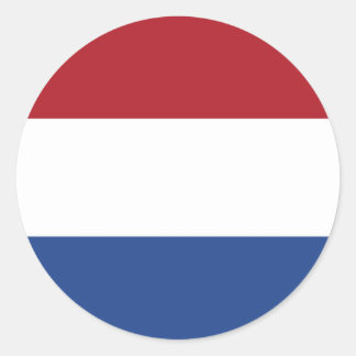 Patriotic Netherlands flag Classic Round Sticker