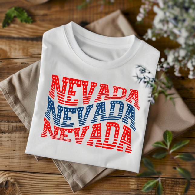 Patriotic Nevada Red and Blue Boho T-Shirt  (Creator Uploaded)