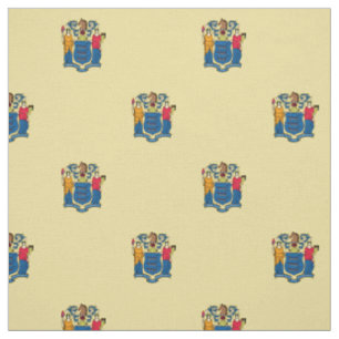 Patriotic New Jersey State Flag Fabric
