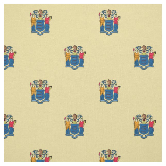 Patriotic New Jersey State Flag Fabric (Swatch)