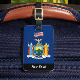 Patriotic New York Luggage Tags, New York Flag Tag