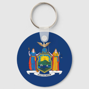 Patriotic New York State Flag Key Ring