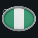 Patriotic Nigeria Flag Belt Buckle<br><div class="desc">Patriotic flag of Nigeria.</div>