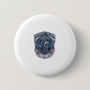 Patriotic Night Mission Patriot Wolf Military Insp 6 Cm Round Badge