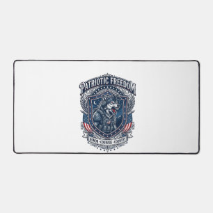 Patriotic Night Mission Patriot Wolf Military Insp Desk Mat
