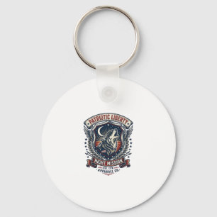Patriotic Night Mission Patriot Wolf Military Insp Key Ring