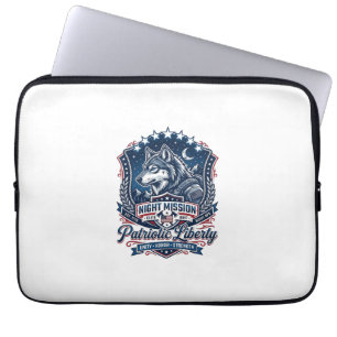 Patriotic Night Mission Patriot Wolf Military Insp Laptop Sleeve