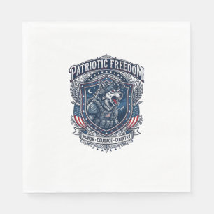 Patriotic Night Mission Patriot Wolf Military Insp Napkin