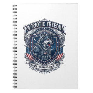 Patriotic Night Mission Patriot Wolf Military Insp Notebook