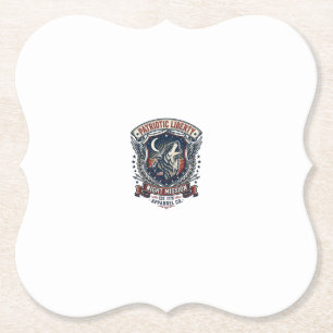 Patriotic Night Mission Patriot Wolf Military Insp Paper Coaster