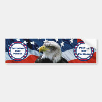 Patriotic Non Partisan Bald Eagle American Flag