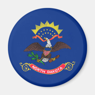 Patriotic North Dakota State Flag Magnet