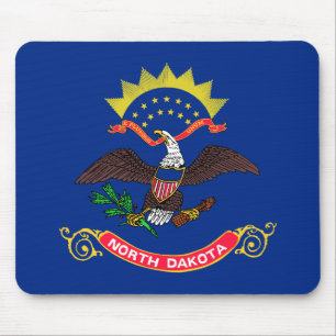 Patriotic North Dakota State Flag Mouse Pad