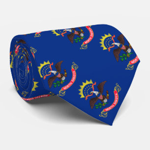 Patriotic North Dakota State Flag Tie
