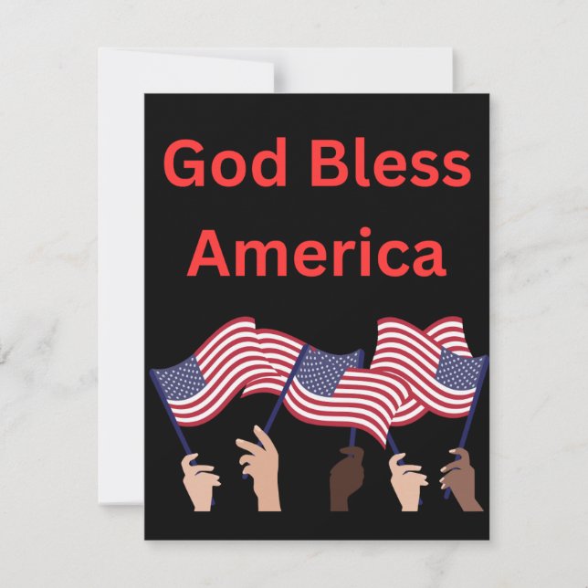 Patriotic notecards, customisable card (Front)