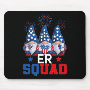 Patriotic Nurse Er Squad Gnomes 4th Of July Usa Pr Mouse Pad