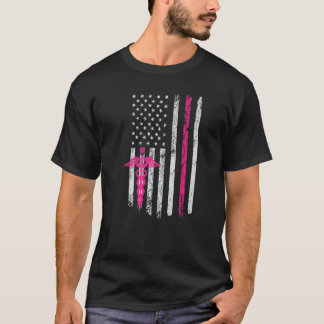 Patriotic Nurse Flag Graduating School Rn Nurse T-Shirt