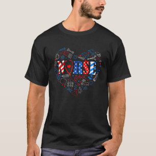 Patriotic Nurse Nursing Happy 4th Of July Independ T-Shirt