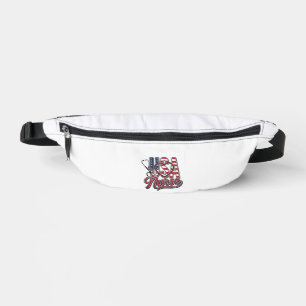Patriotic Nurse USA Heart Stethoscope Shirt Design Bum Bags
