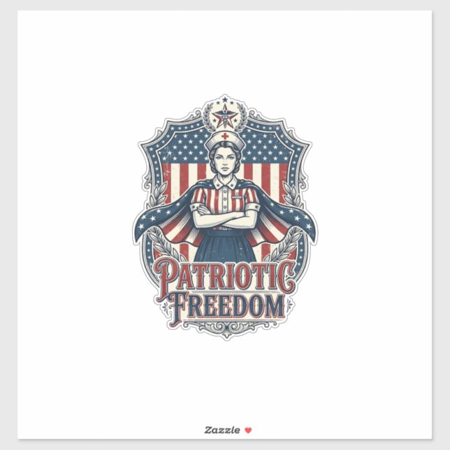Patriotic Nurse Vector Graphic Tee_1 (Sheet)
