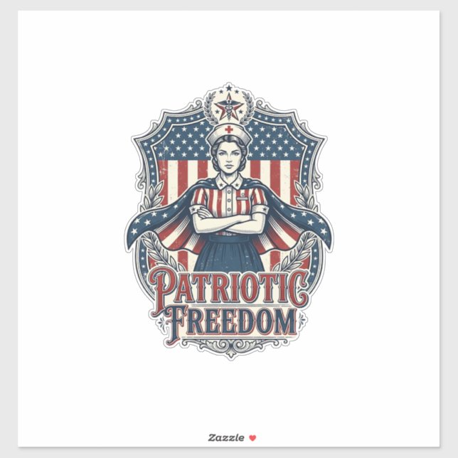 Patriotic Nurse Vector Graphic Tee_1 (Sheet)