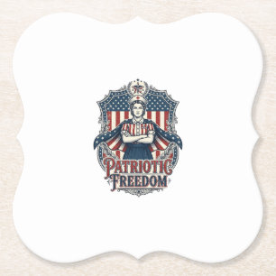 Patriotic Nurse Vector Graphic Tee_1 Paper Coaster
