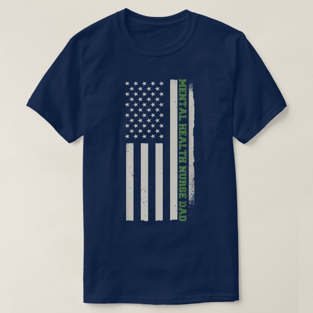 Patriotic Nursing Hospital Doctor Mental Health Nu T-Shirt (Design Front)